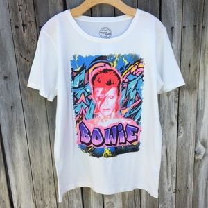 NWT Project Karma David Bowie Graphic Tee White L